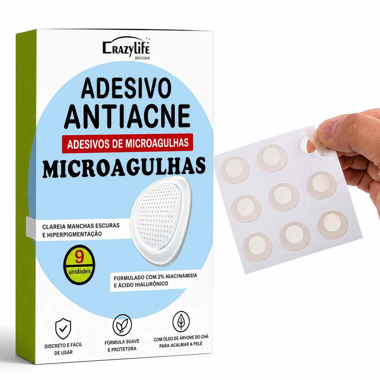 Adesivo Anti Acne com Microagulhas – Resultado Rápido